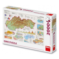 Puzzle Mapa Slovenska 97x69cm 2000 dílků v krabici 32x23x7cm