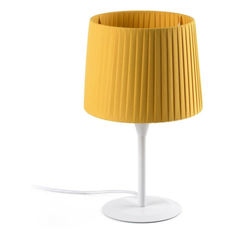 FARO SAMBA bílá/skládaná žlutá mini stolní lampa