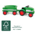 Small foot Dřevěný traktor s vlečkou zelený