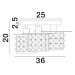 NOVA LUCE stropní svítidlo LAWAN chrom a matný černý kov strukturované sklo E14 3x5W 230V IP20 b