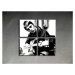 Ručně malovaný POP Art Paul Weller 4 dílný 100x100cm