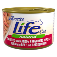 Life Cat 'Le Ricette' 24 x 150 g vlhký pro kočky - Tuňák, hovězí maso, šunka