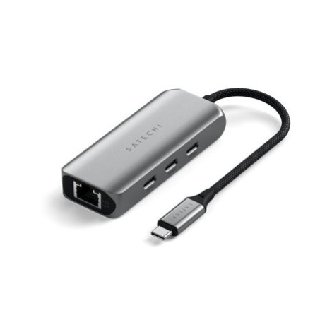 Satechi 4v1 USB-C Hub s 2,5 Gigabitovým Ethernetem - Šedý (Space Gray)