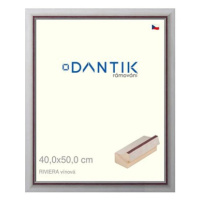 DANTIK rámeček 40 × 50, RIVIERA vínový sklo čiré