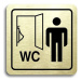 Accept Piktogram "WC muži pisoár" (80 × 80 mm) (zlatá tabulka - černý tisk)
