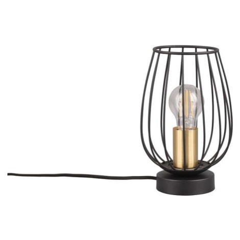 Stolní lampa v černo-zlaté barvě (výška 24,5 cm) Grid – Trio
