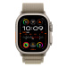 Apple Watch Ultra 2 49 mm loop M smart hodinky Titan/Olive Alpine