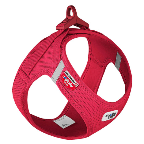 Curli Vest Clasp Air-Mesh postroj – červený - velikost XS: obvod hrudníku 33,9 - 38,2 cm