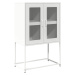 vidaXL Skříň highboard bílá 68x39x107 cm ocel