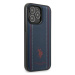US Polo USHCP14LPFAV hard silikonové pouzdro iPhone 14 PRO 6.1" navy blue Leather Stitch