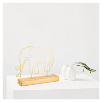 Hanah Home Kovová dekorace Elephant 30 cm zlatá