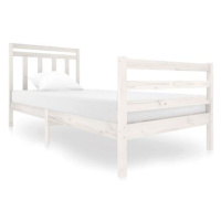 Rám postele bílý masivní dřevo 90 × 200 cm, 3100640