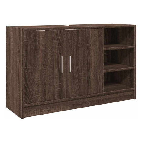 vidaXL Skříňka pod umyvadlo hnědý dub 90x29x55 cm kompozitní dřevo