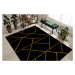 Dywany Łuszczów Kusový koberec Emerald geometric 1012 black and gold - 160x220 cm