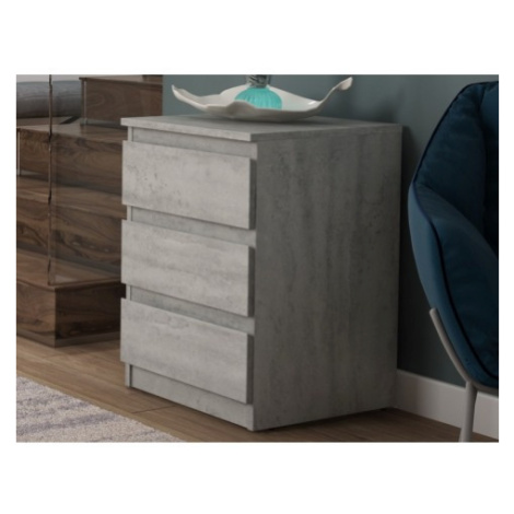 Skříňka/vysoký noční stolek Carlos 403S, šedý beton Asko