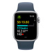 Apple Watch SE Cellular 40 mm sport band S/M smart hodinky Silver/Storm Blue