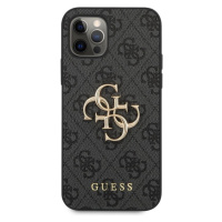 Guess PU 4G Metal Logo kryt iPhone 12 Pro Max šedý