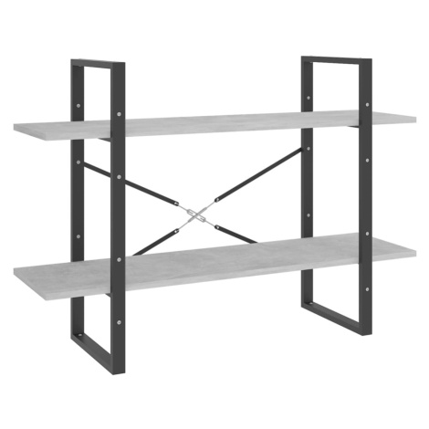vidaXL Knihovna se 2 policemi betonově šedá 100 x 30 x 70 cm kompozit