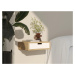 Benlemi Zaoblený závěsný noční stolek se šuplíkem LUNA FLO bílý Zvolte kvalitu dřeva: 1. Dubový 