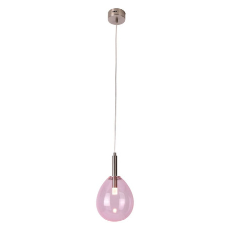 Fialové LED závěsné svítidlo se skleněným stínidlem Lukka – Candellux Lighting