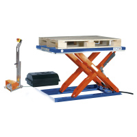 Edmolift Plochý zvedací stůl, d x š 1500 x 1000 mm, rozsah zdvihu do 800 mm, plošina plná, 230 V