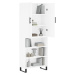 vidaXL Skříň highboard lesklá bílá 69,5 x 34 x 180 cm kompozitní dřevo