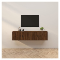 vidaXL Nástěnné TV skříňky 2 ks hnědý dub 80 x 34,5 x 40 cm