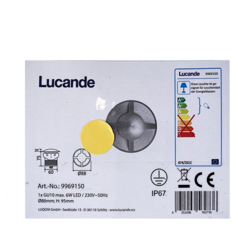 Lucande Lucande - Venkovní zápustné svítidlo EDWINA 1xGU10/6W/230V IP67