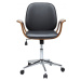 KARE Design Černá kancelářská židle Patron Walnut