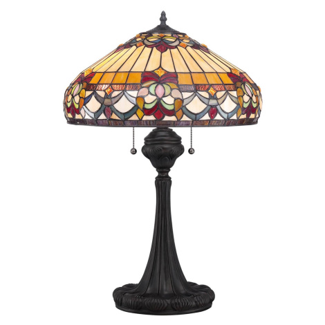 QUOIZEL Stolní lampa Belle Fleur v designu Tiffany