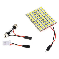 Panel LED 24V 16xSMD 5050 4x4 + adaptéry C5W a T10 MODRÁ