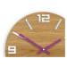 ModernClock Nástěnné hodiny Arabic Wood hnědo-fialové