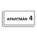 Accept Piktogram "APARTMÁN 4 II" (160 × 80 mm) (bílá tabulka - černý tisk)