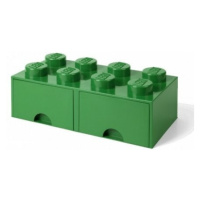 LEGO® úložný box 8 - se zásuvkami zelená 250 x 500 x 180 mm