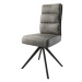 DELIFE Otočná židle Pela-Flex šedý vintage křížová podnož hranatá otočná černá