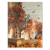 Nexos 86795 Nástěnná malba podzimní listí, 5 LED, 30 x 40 cm