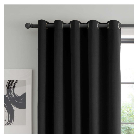 Černé zatemňovací závěsy v sadě 2 ks 117x229 cm Wilson – Catherine Lansfield