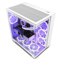 NZXT skříň H9 Flow dvoukomorová ATX / 4x120mm fan / až 10xfan / perforovaný top / proskl. bočnic