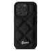 Zadní kryt Guess PU Leather Quilted pro Apple iPhone 16 Pro, černá