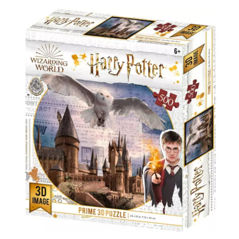 PUZZLE 3D Bradavice a Hedvika (Harry Potter) 61x46cm 500 dílků skládačka PRIME 3D