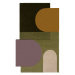 Flair Rugs koberce Kusový koberec Abstract Lozenge Green/Multi - 150x240 cm