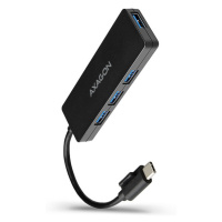 AXAGON HUE-G1C, 4x USB 3.2 Gen 1 SLIM hub, kabel Type-C 14cm napevno