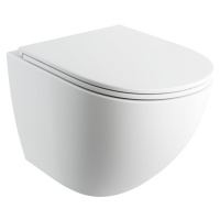 OMNIRES OTTAWA COMFORT závěsné WC se sedátkem, 54 x 37 cm, bílá mat OTTAWACMWBM