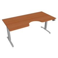 Office Pro psací stůl Hobis Motion MS ERGO 2 Šířka: 180 cm, Barva desky: třešeň, Barva kovu: šed