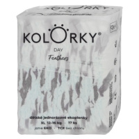 KOLORKY DAY jednorázové eko plenky peří - XL (12-16 kg), 17 ks