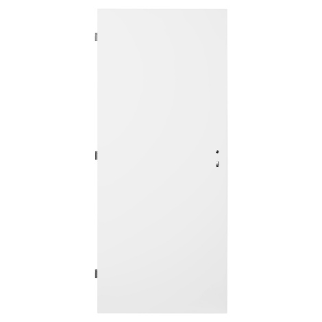 Dveře ocelové plné zateplené pravé šířka 900 mm bílé