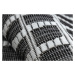 Dywany Łuszczów Kusový koberec Sion Sisal Trellis 22144 black/ecru – na ven i na doma - 80x150 c
