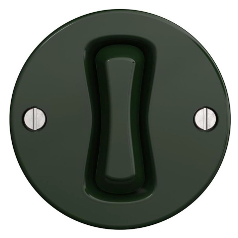 lap - Retro křížový vypínač bez rámečku č. 7 zelená Z/V1/7