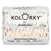 KOLORKY DAY jednorázové eko plenky déšť a duhy - S (3-6 kg),  25 ks