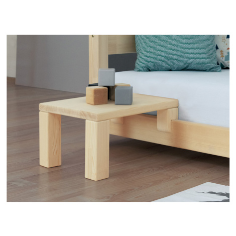 Benlemi Noční stolek k laťkovým postelím NANOC Zvolte barvu: Béžová, Zvolte variantu: Navíc příd